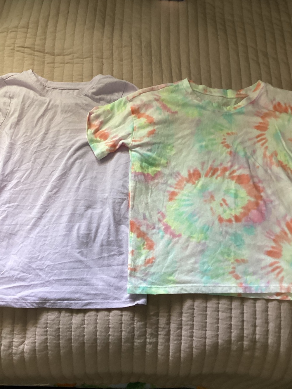 Place and cat & jack Kids Tie-Dye and purple Short Sleeve Tee size L